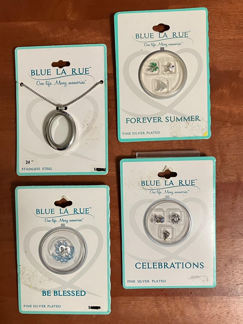 Blue La Rue Silver Plated Charm & Locket Set